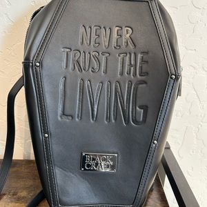 Black Craft cult Never trust the living coffin backpack